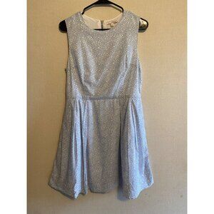 Vintage Gap Baby Blue With White Flowers Sleeveless Cotton A Line Dress w/ Pocke